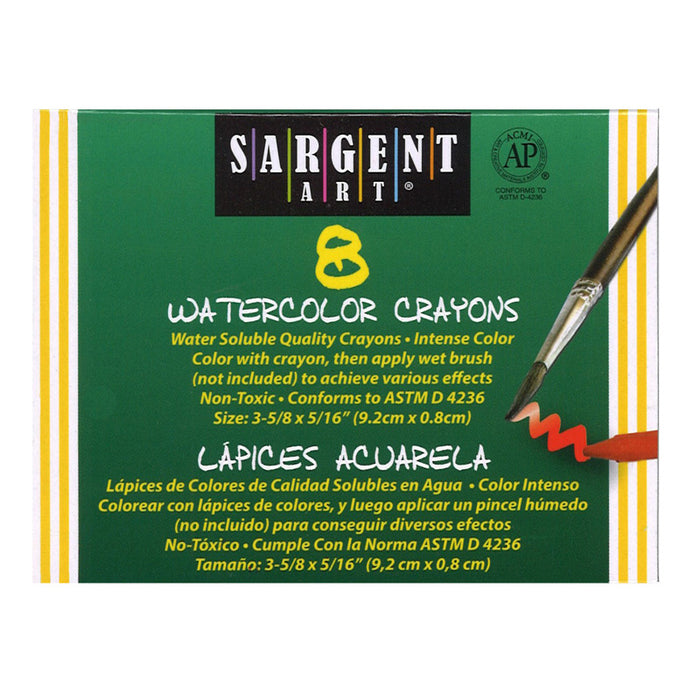 SARGENT ART WATERCOLOR CRAYONS 8CNT