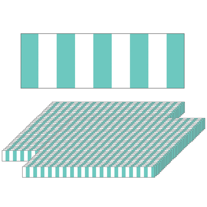 (6 PK) TURQUOISE STRIPE STRAIGHT