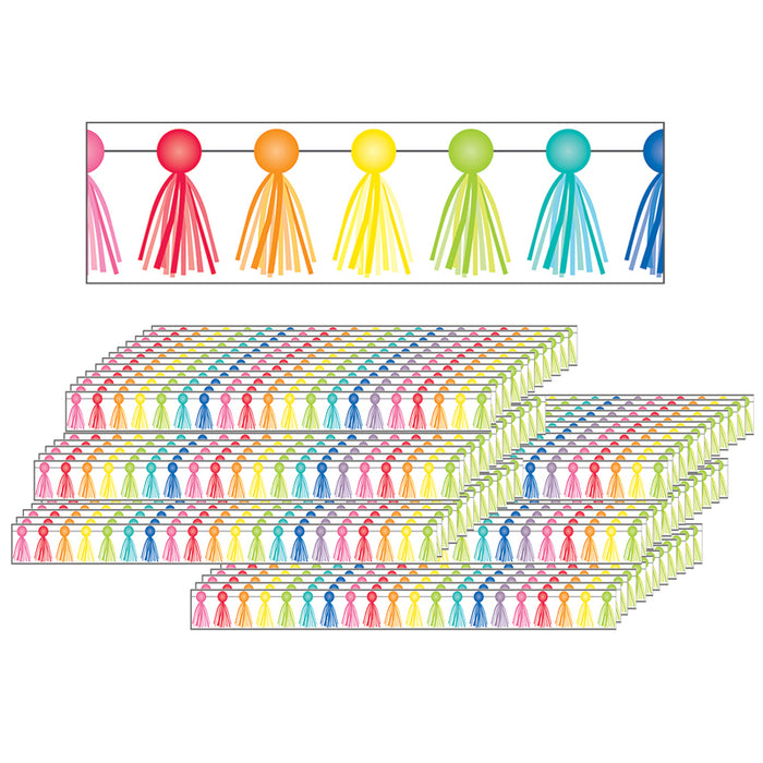 (6 PK) TASSEL STRAIGHT BORDERS