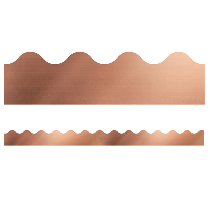 (6 PK) ROSE GOLD FOIL SCALLOPED