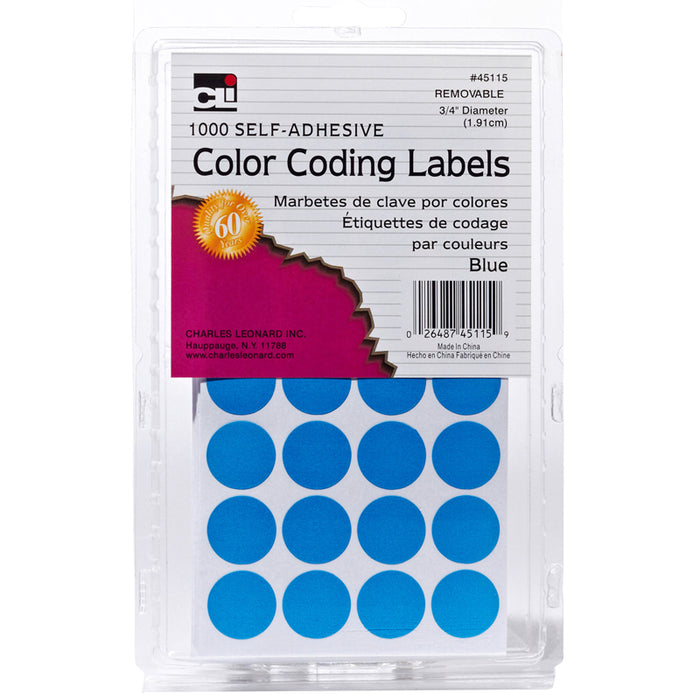 COLOR CODING LABELS BLUE 3/4IN