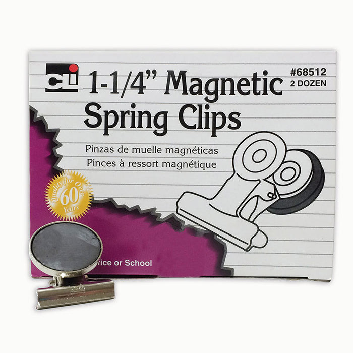 MAGNETIC SPRING CLIPS 1 1/4IN 24BX