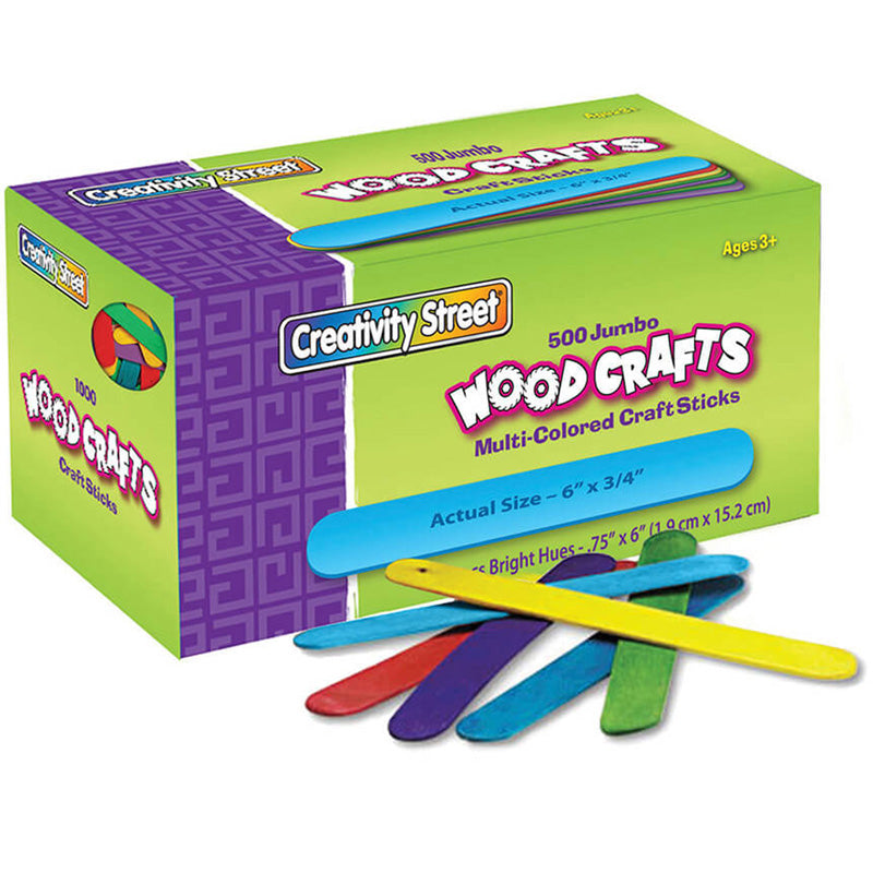 Wooden Craft Sticks - 500 4 x 3/8