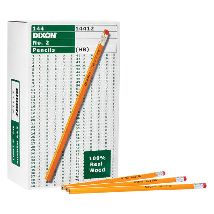 DIXON NO 2 PENCILS YELLOW 144BX