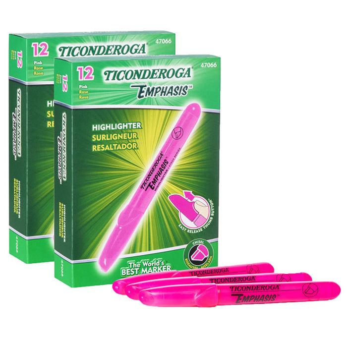 (2 PK) HIGHLIGHTERS DESK STYLE PINK