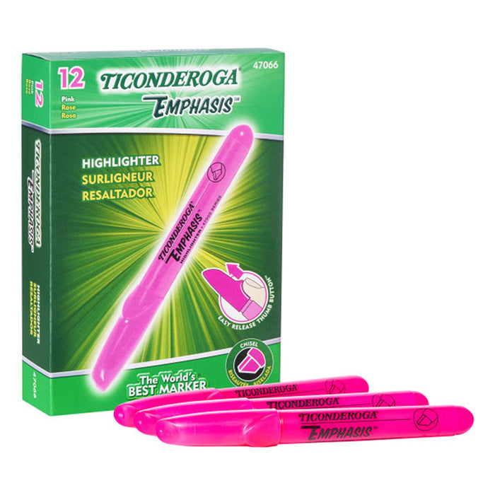 HIGHLIGHTERS DESK STYLE PINK 12PK
