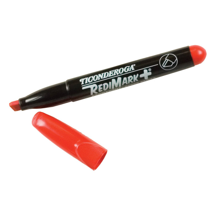 CHISEL TIP PERMANENT MARKERS RED DZ