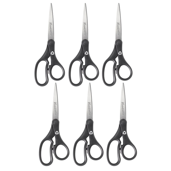 KleenEarth® Basic 8" Scissors, Straight, Pack of 6