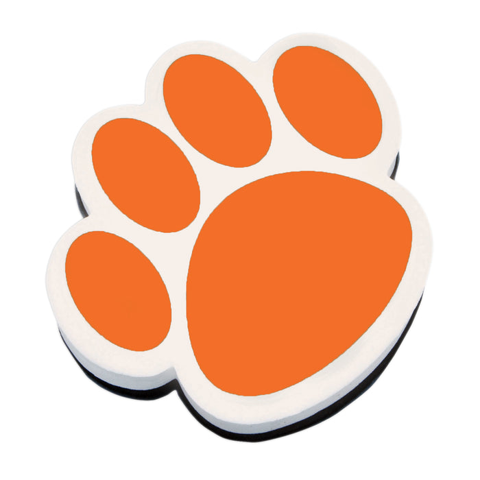 Magnetic Whiteboard Eraser, Orange Paw, Pack of 6