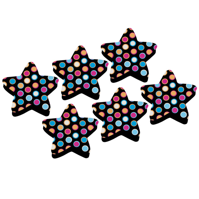 Magnetic Whiteboard Eraser, Star Dots, Pack of 6