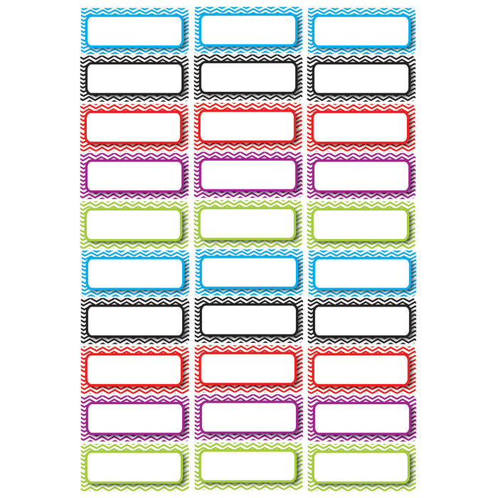 Die-Cut Magnetic Foam Color Chevron Labels-Nameplates, 30 Per Pack, 3 Packs