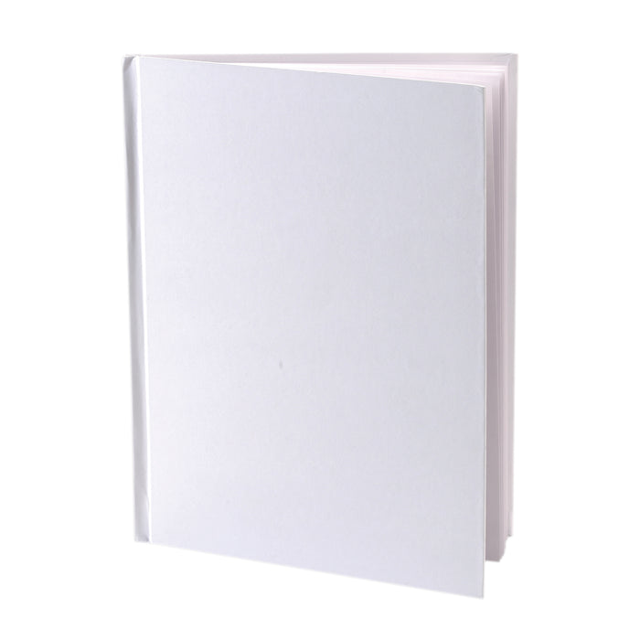 Hardcover Blank Book 6" x 8" Portrait, White, Pack of 12