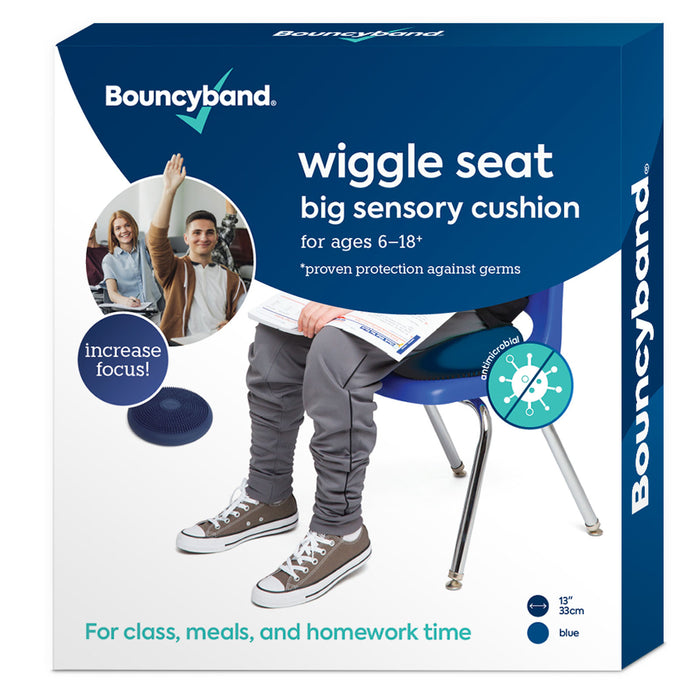 Antimicrobial Big Wiggle Seat Sensory Cushion, Blue 13"-33cm