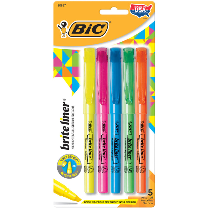 (6 PK) BIC BRGHT LINER HIGHLIGHTERS