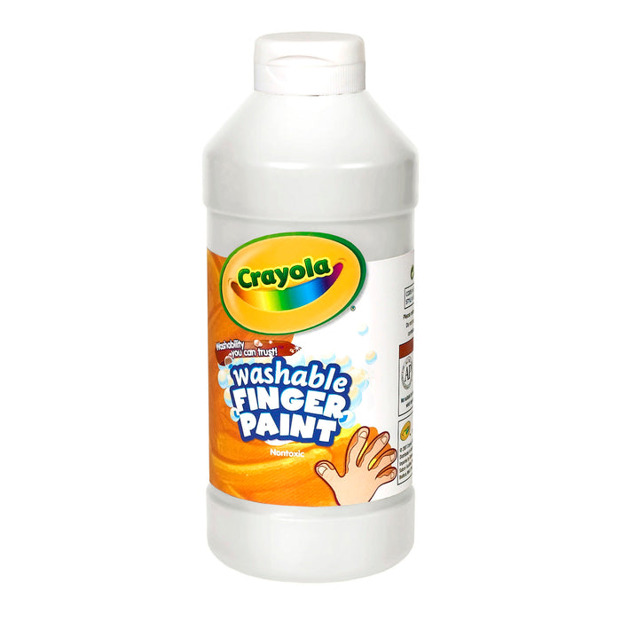 Washable Finger Paint, White, 16 oz. Bottle, Pack of 3