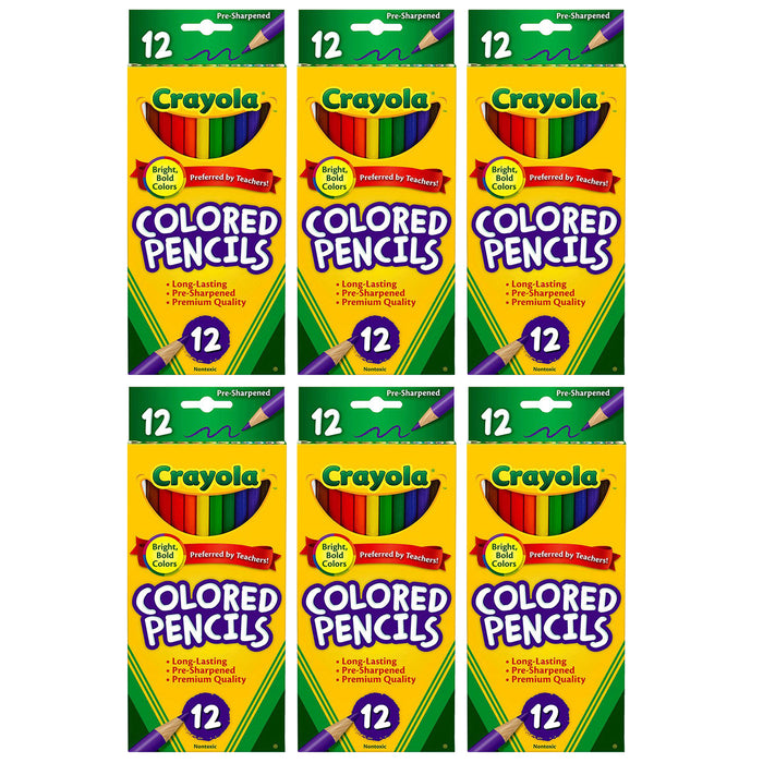 Colored Pencils, 12 Per Box, 6 Boxes