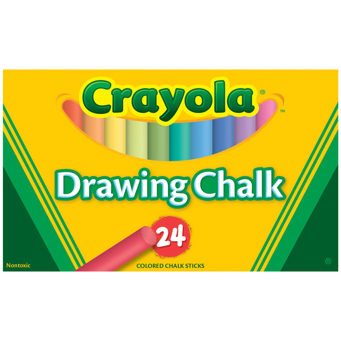 Drawing Chalk, Assorted Colors, 24 Per Box, 6 Boxes