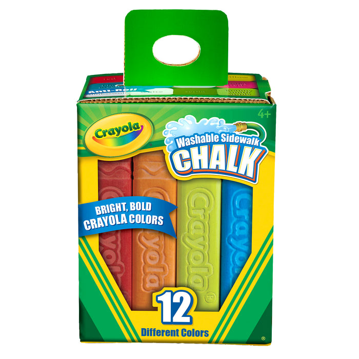 Washable Sidewalk Chalk, 12 Per Box, 8 Boxes