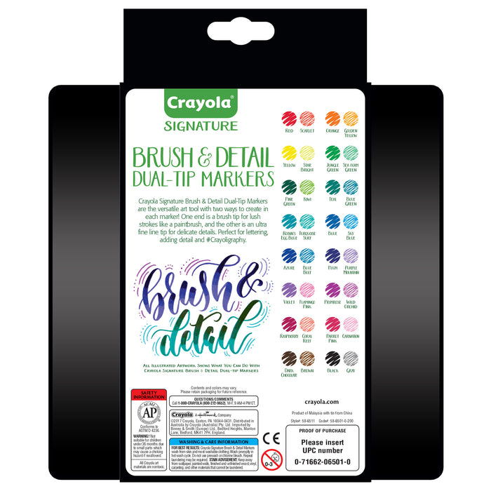 Signature Brush & Detail Dual-Tip Markers, Pack of 16