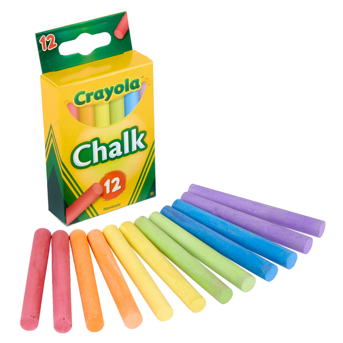 Multi-Colored Children's Chalk, 12 Per Box, 36 Boxes