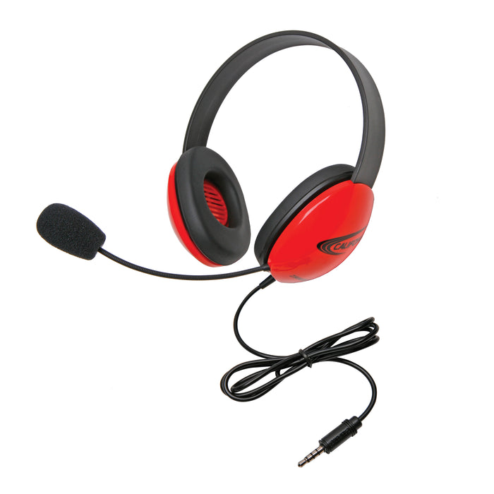 Listening First™ Headsets with Single 3.5mm plugs, Red