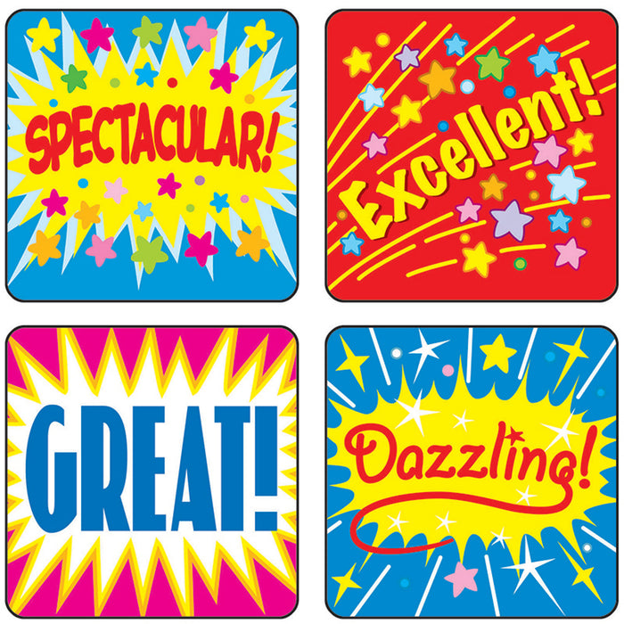 (12 PK) STICKERS POSITIVE WORDS