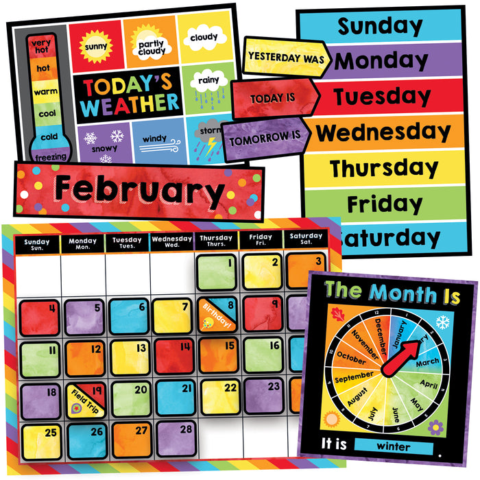 Celebrate Learning Calendar Bulletin Board Set, 2 Sets