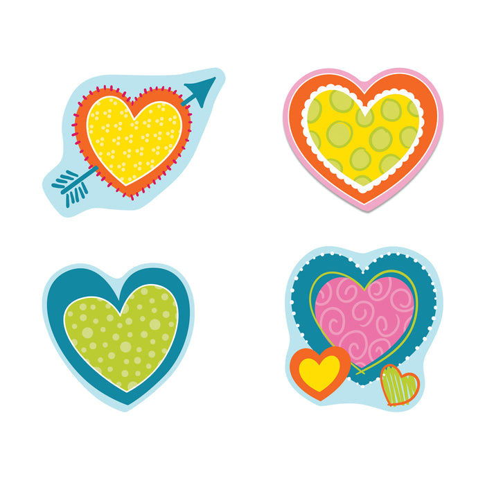 Hearts Cut-Outs, 36 Per Pack, 3 Packs