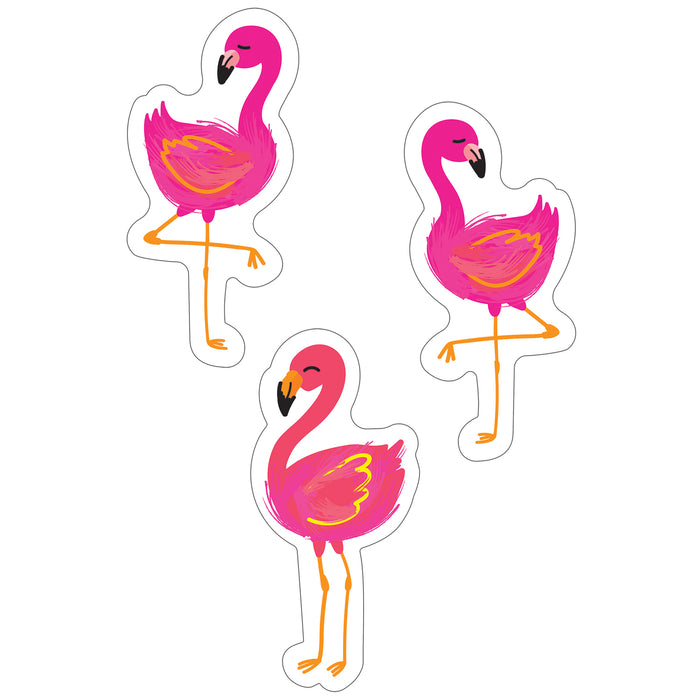 (3 PK) TROPICAL FLAMINGOS CUT-OUTS