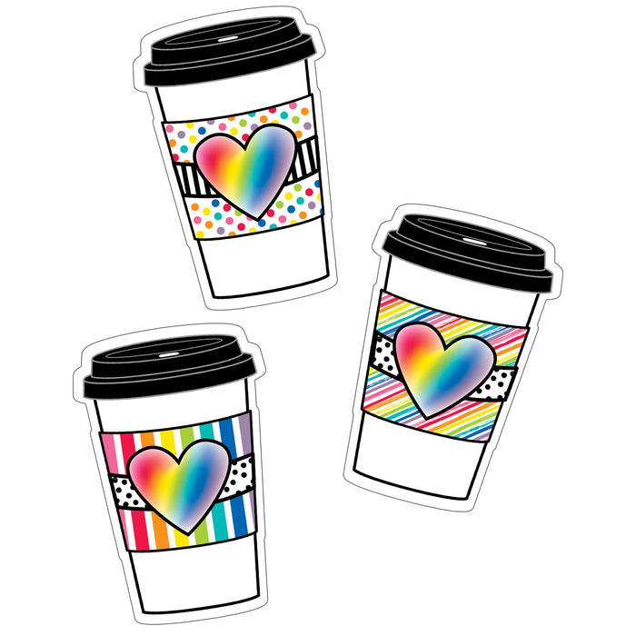 (3 PK) RAINBOW TO-GO CUPS CUT-OUTS