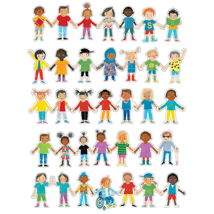 All Are Welcome Kids Cut-Outs, 36 Per Pack, 3 Packs