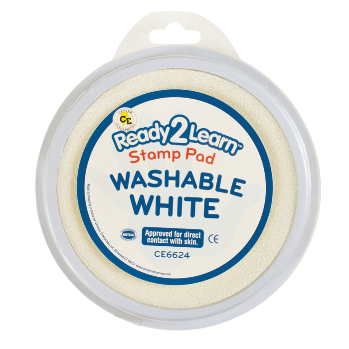 Jumbo Circular Washable Stamp Pad, White, Pack of 3