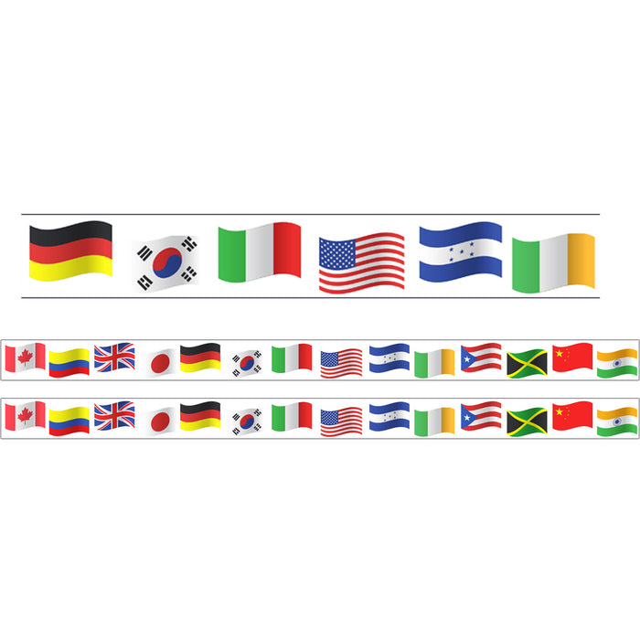 (2 PK) WORLD FLAGS THEME MAGNETIC