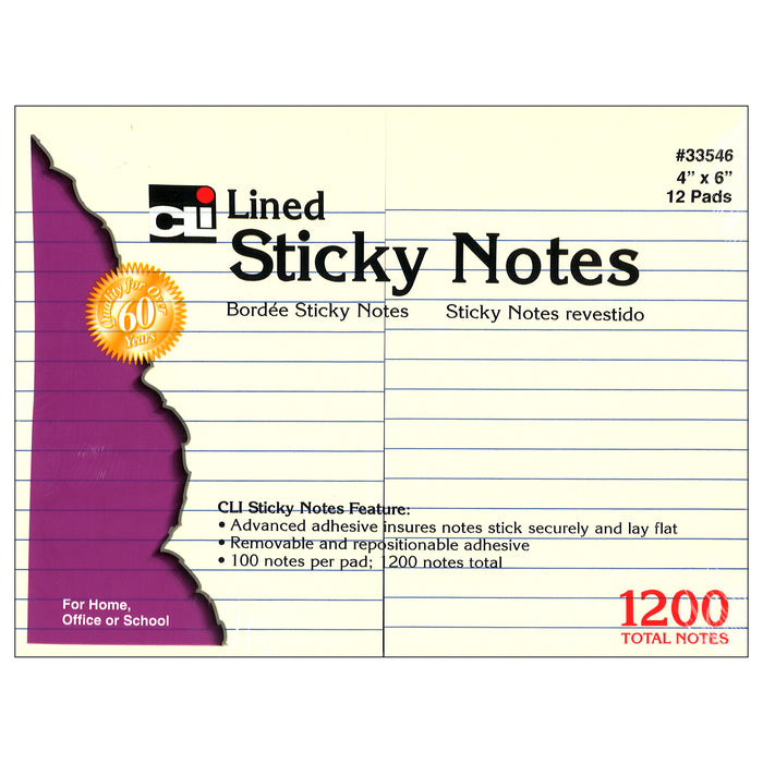 STICKY NOTES 4X6 LINED