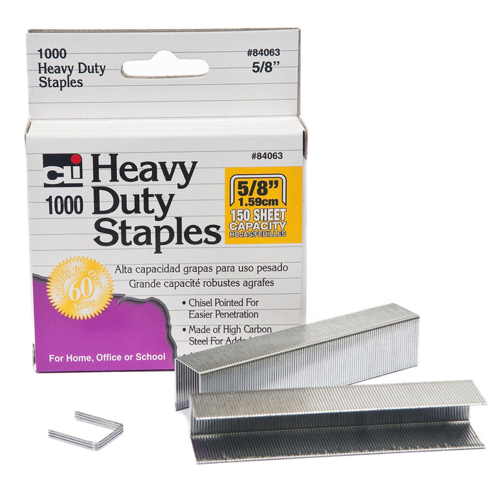 Extra Heavy Duty Staples, 5-8", 1000 Per Pack, 6 Packs