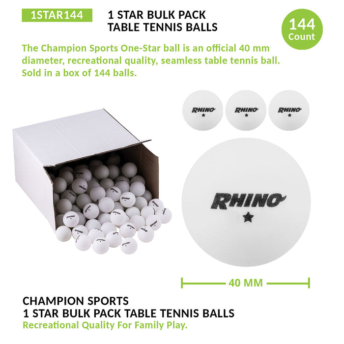 TABLE TENNIS/PING PONG BALLS 144 BX