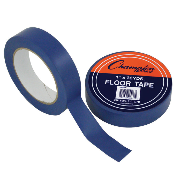 Floor Marking Tape, 1" x 36 yd, Blue, 6 Rolls