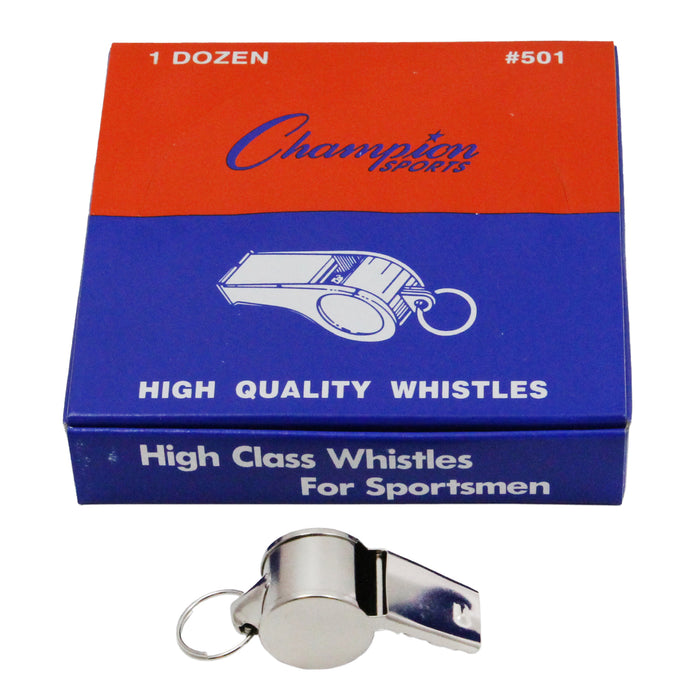 Medium Weight Metal Whistle, 12 Per Pack, 3 Packs