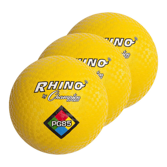 Playground Ball, 8-1-2", Yellow, Pack of 3