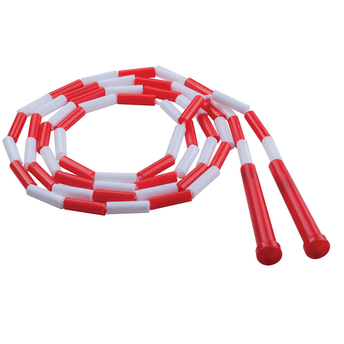 Plastic Segmented Jump Rope 7', Red & White, Pack of 12