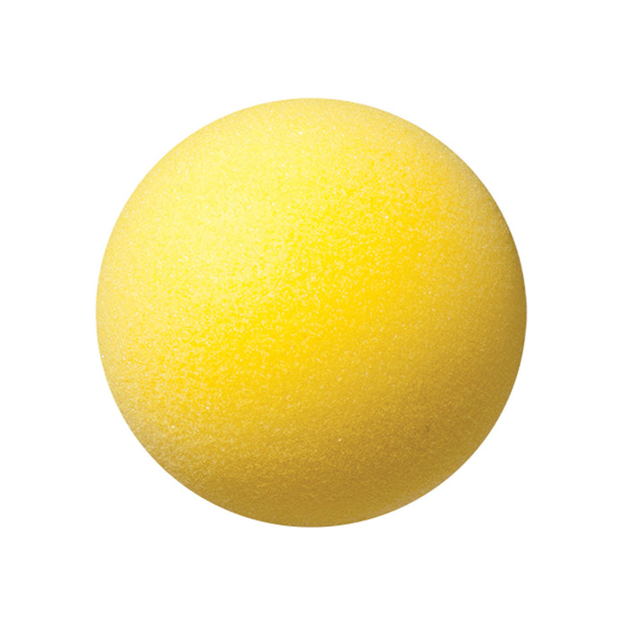 Uncoated Regular Density Foam Ball, 4", Yellow, Pack of 12
