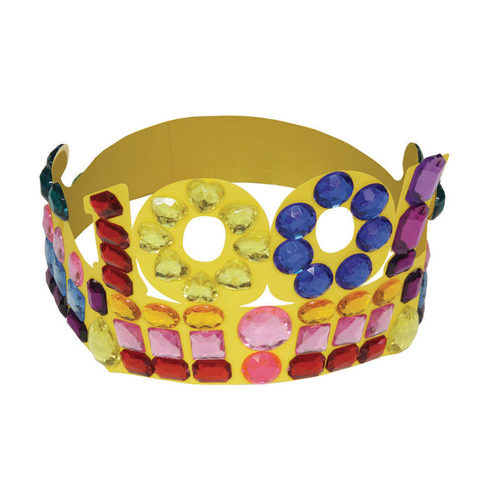 100 Days of School Paper Crowns, 4.5" x 24.75", 25 Per Pack, 2 Packs