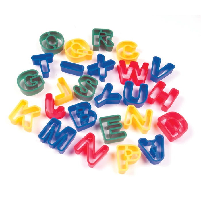 Dough & Clay Cutter Set, Capital Letters, 1-9-16", 26 Pieces Per Pack, 3 Packs