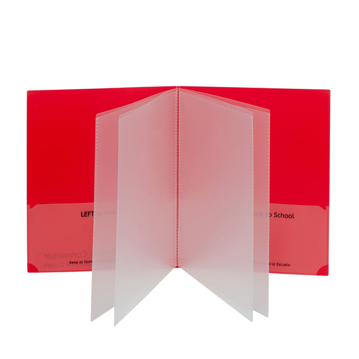 Classroom Connector™ Multi-Pocket Folders, Red, Box of 15
