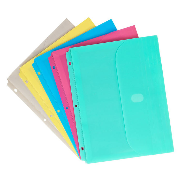 Binder Pocket, Side Loading, Assorted, Pack of 18