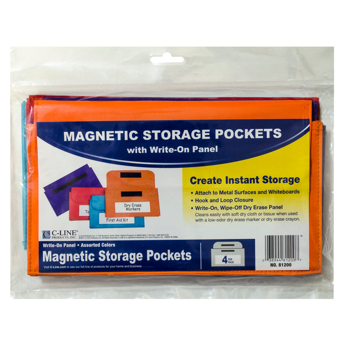 MAGNETIC STORAGE POCKETS 4/ST