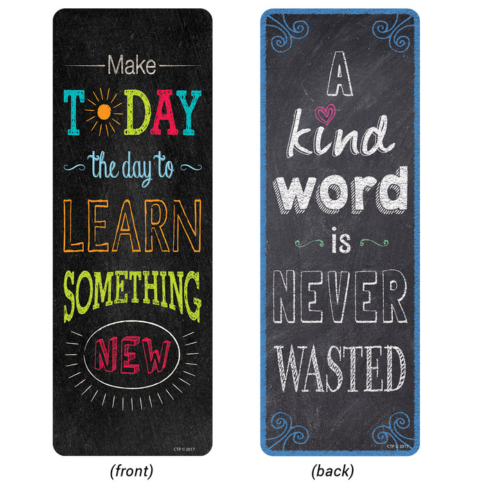 Chalk It Up! Motivational Quotes Bookmarks, 30 Per Pack, 6 Packs