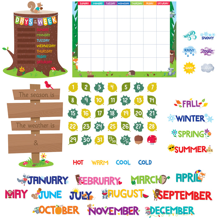 Woodland Friends Calendar Bulletin Board Set, 2 Sets