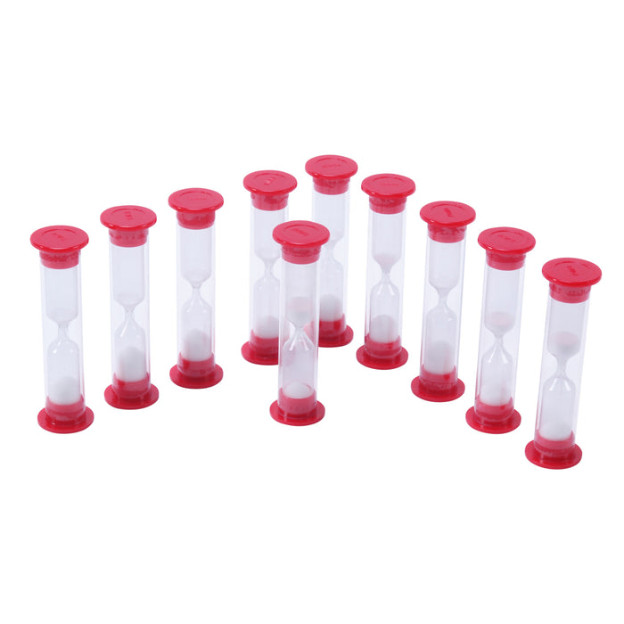 1 Minute Sand Timers, 10 Per Pack, 3 Packs
