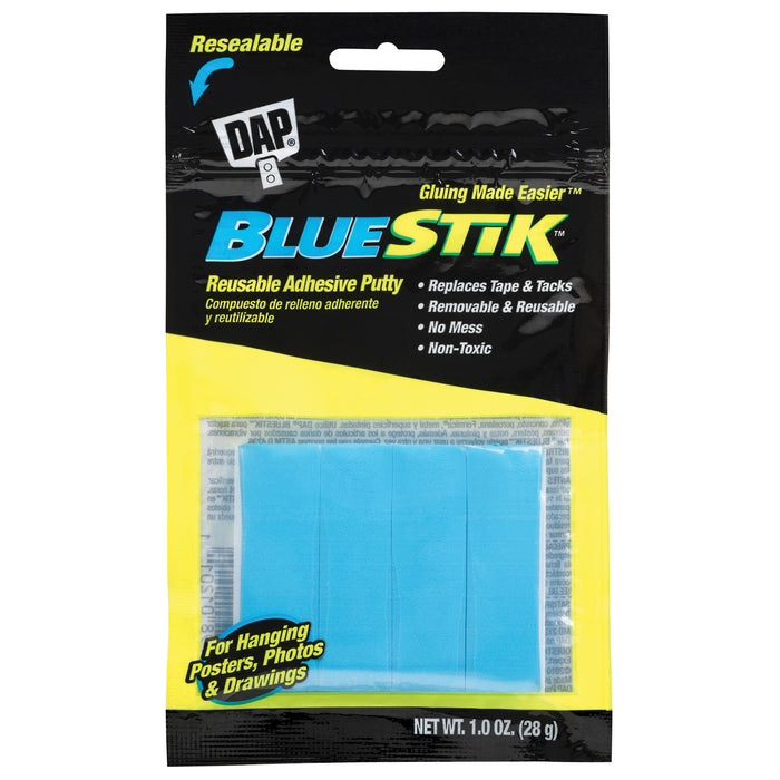 BlueStik™ Reusable Adhesive Putty, 1 oz. Per Pack, 12 Packs